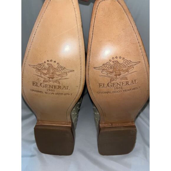 Cowboy Rodeo Boots‎ Exotic Leather White Genuine Ostrich Skin Women’s Sz 8.5 main image 6